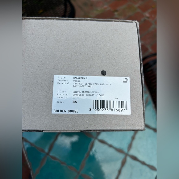 Golden Goose Ball Star with green leather star and metallic leather heel tab NWT - Picture 2 of 16